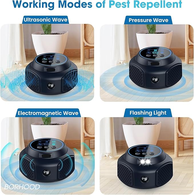 Ultrasonic Pest Repellent Plug in Indoor Mouse Traps for Home, Rodent Repellent Ultrasonic Device, Mouse Repeller Ultrasonic Plug in Pest Control for Rat Mice Squirrel Roach Spider Ant Bug