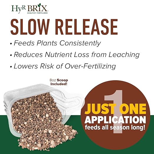 HyR BRIX All Natural & Organic 1-1-8 Vegetable Garden Fertilizer, 20lb Bucket - Slow-Release Plant Food with Calcium & Sulfur - Essential Micronutrients for Healthier Produce