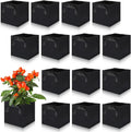 Nuogo 15 Pack 3 Gallon Square Grow Bags Thick Fabric Pots with Handles Black Plant Grow Bags for Indoor and Outdoor Garden