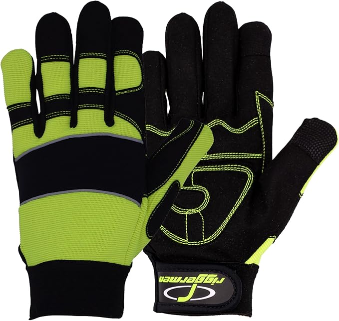 Men’s Heavy Duty Work Gloves Utility Mechanic Working Touchscreen Anti-Slip Palm & Knuckle Protection Safety Gloves