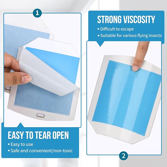 10 Trap Refills, Flying Insect Trap Refill Kit NO Device - 10 Pcs Glue Cards, Each Glue Card Lasts up to 35-Days or Until Full Flying Insect Trap (10 Refills)