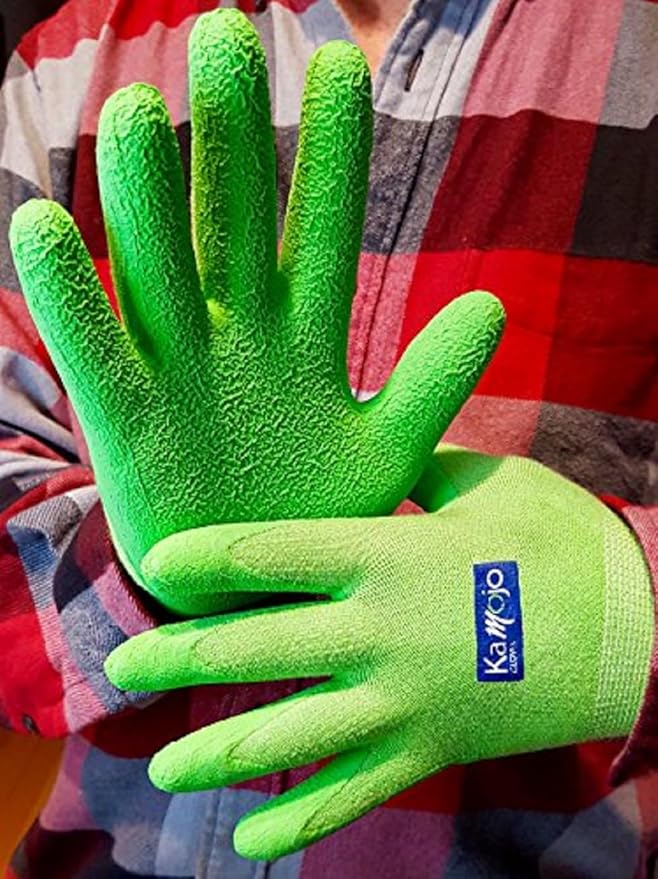 Bamboo Gardening Gloves Women Men - Puncture Resistant Gloves 95% Rayon Derived from Bamboo & 5% Spandex