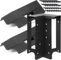 12 Pack Raised Garden Bed Corner Brackets with Securing Lip Fits Lumber up to 2" x 12" Metal Garden Corner Bracket for Wood Frame Bed 4.7" L x 2" W x 10.5" H