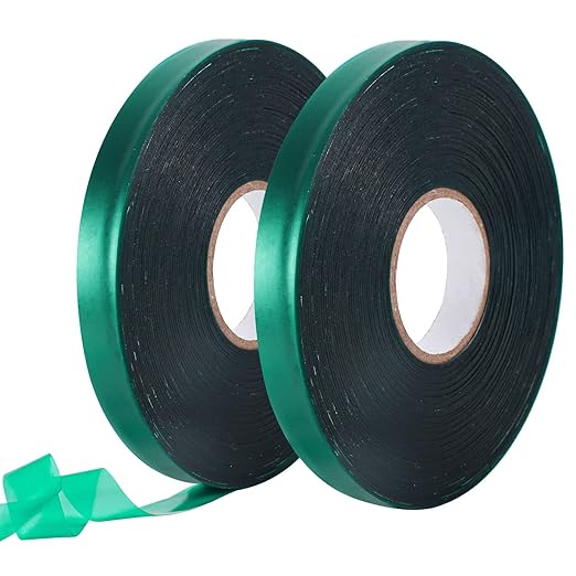 Prudiut 300Ft ×2 Rolls (600 Ft) Plant Tape, 1/2" Stretch Garden Tape Sturdy Plant Ribbon Nursery Tree Tape Support for Indoor Outdoor Patio Plant, Tree, Vegetables, Branches