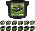 24 Pack 5 Gallon Grow Bags, Heavy Duty Thickened Aeration Fabric Pots with Handles for Vegetable/Flower/Plant