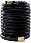 5/8" x 100ft Garden Hose, -40℉ To 190℉ Hot/Cold, Heavy Duty,Flexible, 300psi Working, 1000psi Burst, 3/4" Brass Fittings with Hose Protector Coil Spring for Outdoor,Yard, Farm