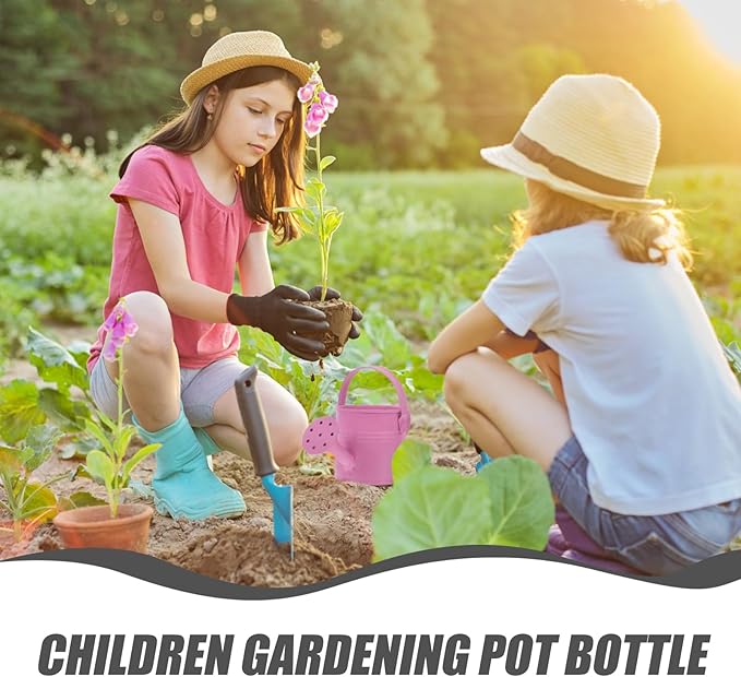 Yardwe 6pcs Kids Metal Watering can, Mini Iron Watering Pot for Indoor and Outdoor Plants, Colorful Garden Watering Cans with Long Spout and Ergonomic Handle, 5.90x2.95x2.95 inch