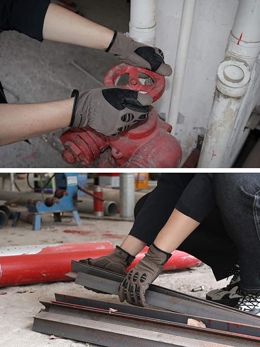 HANDLANDY Safety Work Gloves for Men & Women, Utility Impact Grip Working Gloves