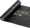 VEVOR Weed Barrier Fabric Heavy Duty, 2 Packs 3x50FT 3.2oz Weed Blocker Fabric, Woven Landscape Fabrics, Garden Fabrics Weeds Barrier, Weeds Control Ground Cover, Geotextile Webbing, Black