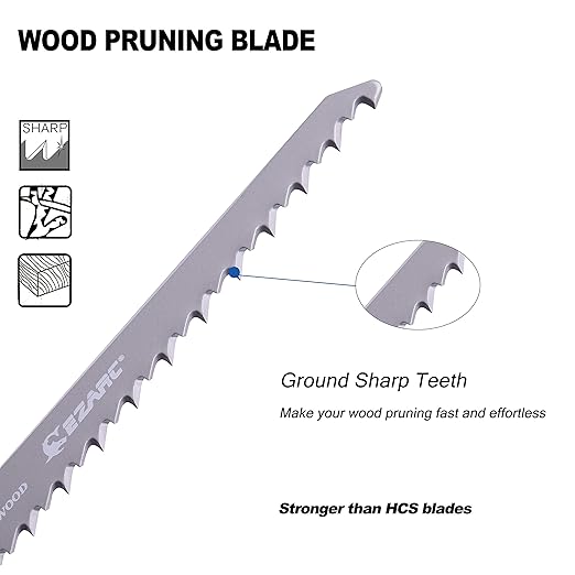 EZARC Wood Pruning Reciprocating Saw Blade, 6-Inch Recip Saw Blades R644GS 6TPI (5-Pack)