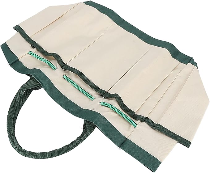 Generic Large Capacity Garden Tote Bag, Portable Tool Storage with 9 Pockets for Gardening, Wear Oxford Cloth with Elastic Fixing Band, for Multiple Tools