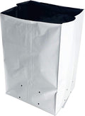 TEXALAN(R Plastic Grow Bags Poly Planters Panda Film Black and White 7 Gallon 25pcs