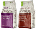 Worm Bliss (1 Qt) + Kelp Bliss (1lb) - Organic Worm Castings for Plants & Kelp Meal Organic Fertilizer - Kelp Fertilizer for Plants - Kelp for Plants - Earthworm Castings Organic Fertilizer for Plants