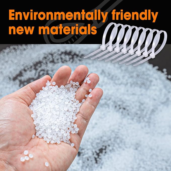 5000 PCS Zip Ties 4 Inch, Small Cable Ties with 18lbs Tensile Strength, White Zip Ties for Indoor and Outdoor Use, UV Resistant Wire Ties