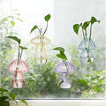 Window Propagation Stations, 4 pcs Colored Mushroom Plant Propagation Station with Suction Cups, Easy to Install Window Hanging Planer, Indoor No Nails Glass Vase Terrarium for Plants&Flowers