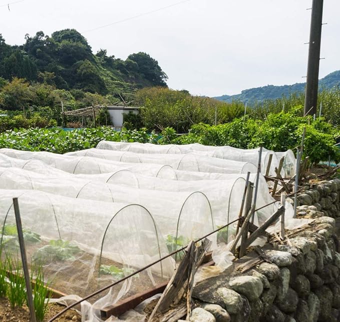 Garden Netting Pest Barrier: 8'x20' Fine Bug Netting for Garden Protection Row Cover Raised Bed Screen Mesh Greenhouse Mosquito Net, Protecting Tree Plants Vegetable Flowers Fruits