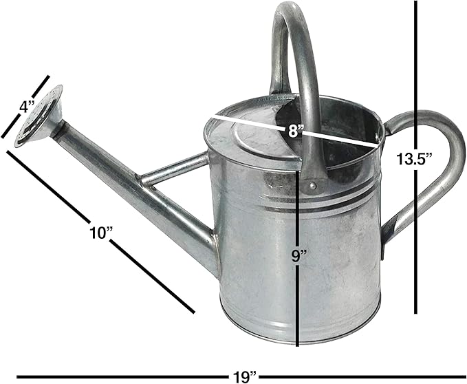 Gardener's Select AW3005PG Watering Can, Galvanized, 7 L