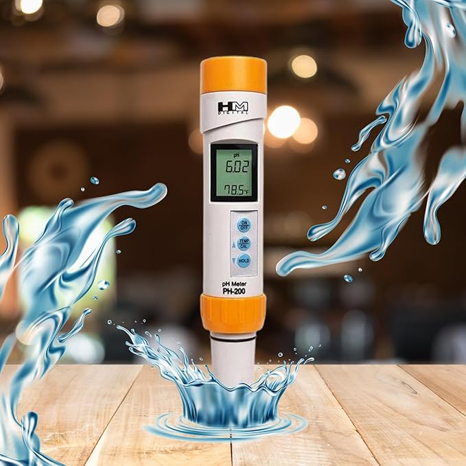 HM Digital PH-200 Waterproof pH Meter, 0-14.00 pH Range, 0.01 pH Resolution, +/- 0.02 pH Readout Accuracy