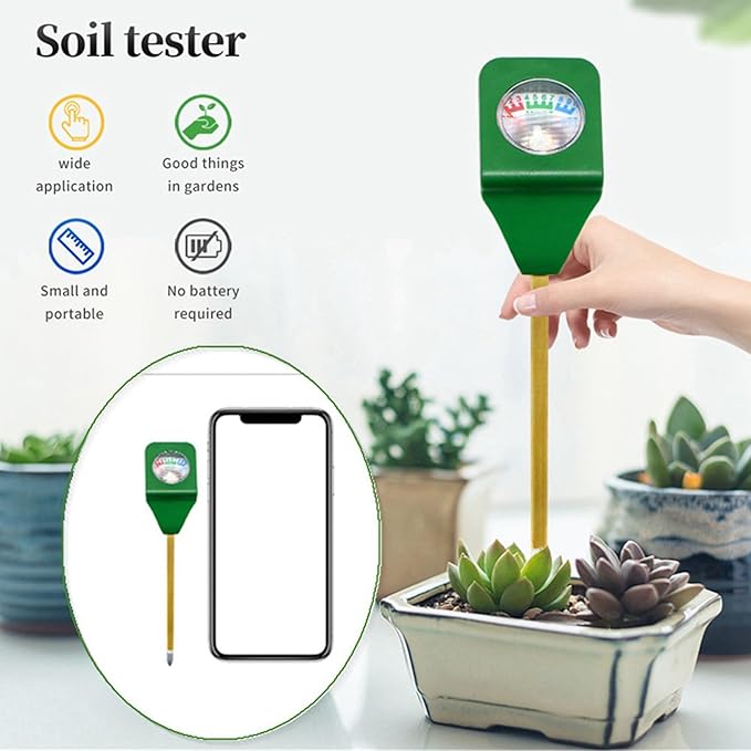 5X Mini Soil Moisture Meter Moisture Tester Soil Meter Plant Soil Kit Moist Tester Testing Instrument