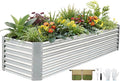 G GOOD GAIN 8x2x2 ft Galvanized Raised Garden Bed Kit, Large Metal Planter Box Outdoor for Vegetables, Flowers, Herbs, 24" Tall 240 Gallon Capacity Deep Root Design, Silver