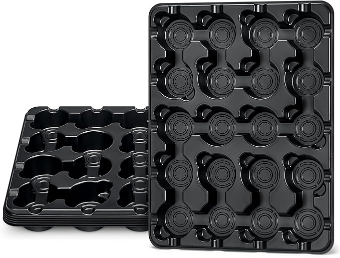 homenote 3 Inch Seed Starting Trays 5 Pack, 20-Cell Seedling Starter Trays for Indoor Outdoor Growing, Plant Starter Germination Trays for Pots Seedlings Compatible with 3" Nursery Pots