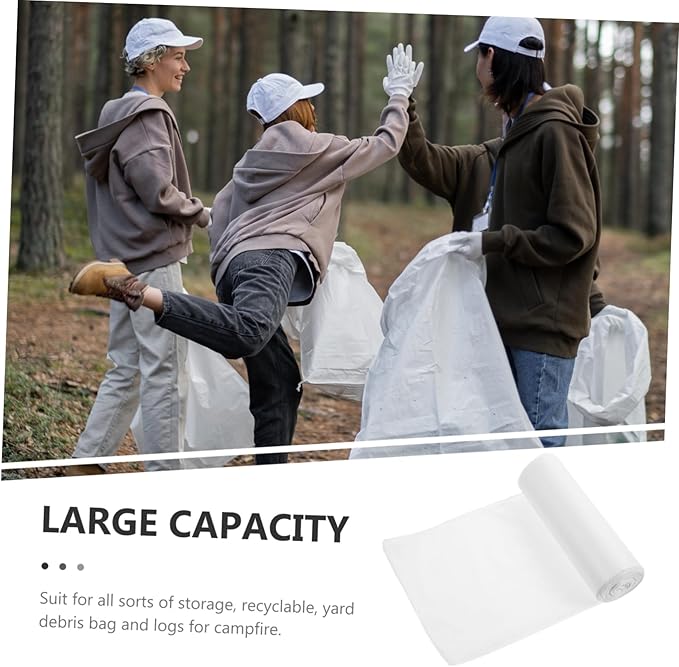 2 Rolls Biodegradable Compost Bags Large Thick Reusable Lawn Gardening Waste Bags for Organic Fertilizer and Cleanup