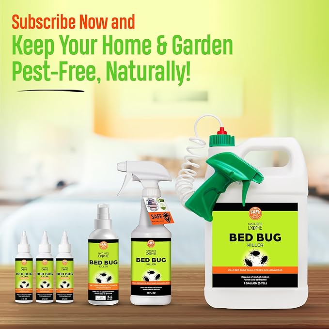 Nature's Dome Bed Bug Concentrate, Makes 16 oz Bed Bug Killer & Mite Killer Spray with 100% Kill Efficacy, Destroys Eggs & Resistant Strains, Derived from Natural Ingredients 2 oz