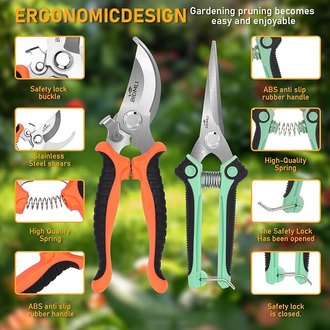 4-Pack Multifunctional Garden Scissors Set