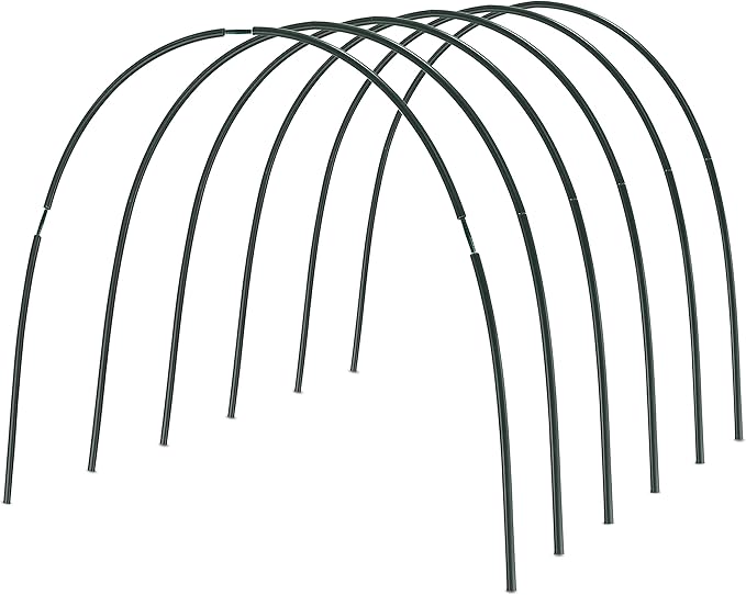 Gardzen Garden Hoops for Raised Beds Greenhouse Hoops, DIY Kit for Row Cover Garden Netting, All Season Plant Protection, 24 Pcs