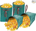 4-Pack Reusable Leaf Bags, 40-Gallon Collapsible Yard Waste Bags with Dustpan Design for Grass Clippings, Garden, Party, Laundry & Camping