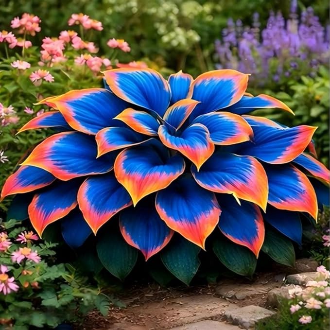 355+ Rainbow Hosta Seeds Heart Shaped Leaves, Hostas Seed for Planting Drought Tolerant Colorful Hosta Plants Outdoor Garden
