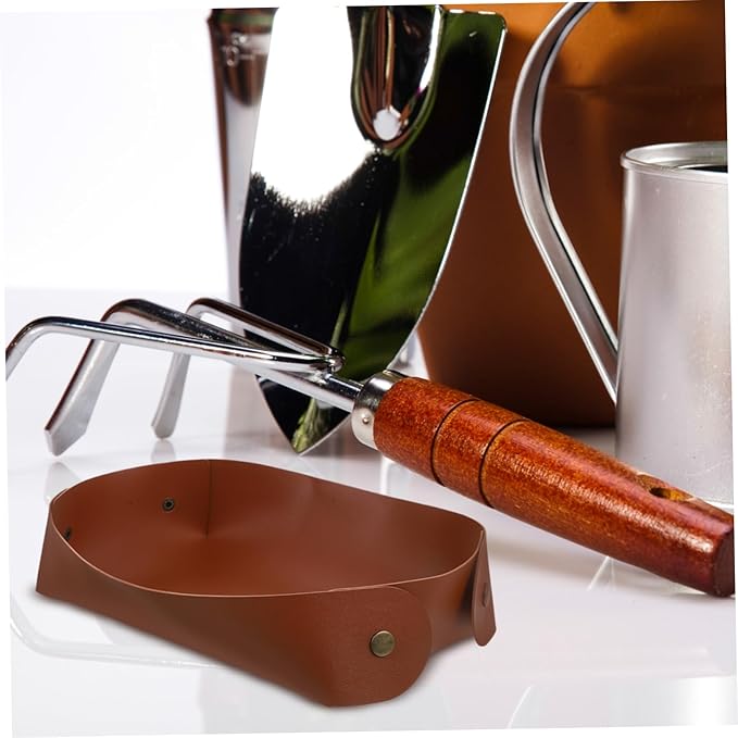1pc Gardening Tools Organizer Pu Leather Storage Box for Planting Supplies Multi-Functional Container for Easy Access to Garden Accessories Portable and Gardening Holder
