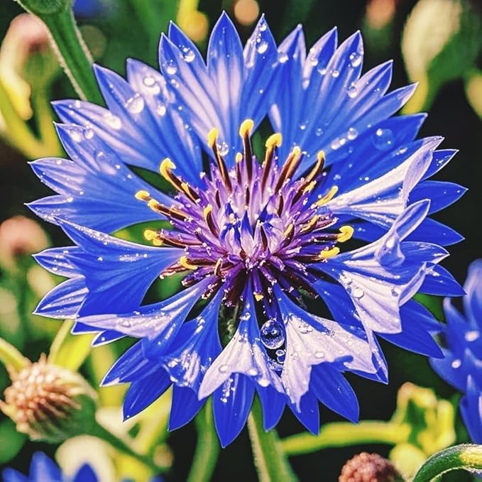 100pcs Cornflower Seeds for Planting Heirloom Non-GMO Bachelor's Button, Vibrant Wildflower Pollinator-Friendly Garden Flower for Beds, Borders & Meadow Landscaping