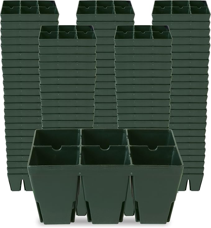 Epic Gardening Reusable Seed Starter Tray - 6 Cell/120 Seedling Starter Trays - Easy Watering, Indoor Greenhouse, Plant Starter, Gardener-Friendly for Seedlings | UV-Treated & BPA-Free - Sage Green