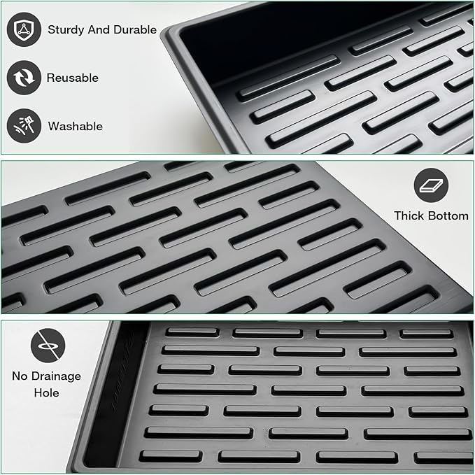 5 Pack Heavy Duty 1020 Trays and 40 Pack Clear 4 Cell Seed Starter Trays with Drainage Holes - Reusable Seed Starter Kit for Seed Germination & Plant Propagation (5 Sets)