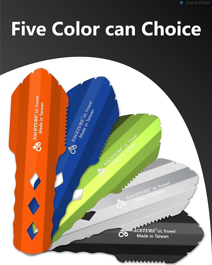 NACETURE Ultralight Backpacking Trowel Aluminum Shovel Small Potty Multitool with Longer Handle Design Essential for Hiking, Camping and Survival Bags(Black 1 Pack)