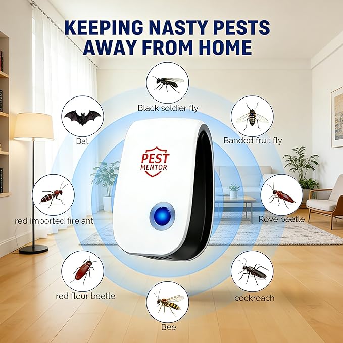 Upgrade Ultrasonic Pest Repellent Plug in, Electronic Rodent Repellent with Ultrasonic, Insect Repellent for Mouse Mice,Roach,Ant Spider, Indoor Pest Control for Home,Bedroom,Office – 10 Pack
