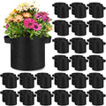 Nuanchu 100 Packs Grow Bags Bulk Aeration Fabric Pot with Handles Thickened Nonwoven Garden Bags to Healthy Root Growth Vegetables Heavy Duty Grow Pots Planting Planter for Flower Fruits (2 Gallon)