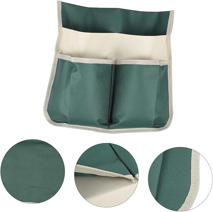 Garden Tool Bag for Kneeler Seat with Multiple Pockets Large 12.6X12.2 Inch Durable 600D Organizer Pouch for Garden Weeding Tools and Hand Hoes