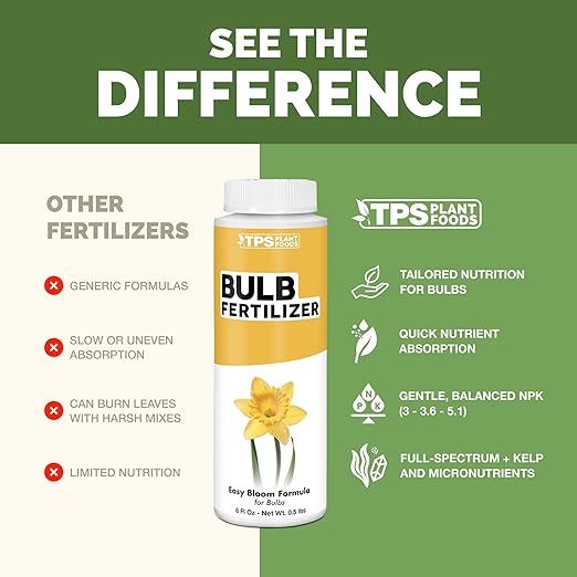 Bulb Fertilizer – Liquid Plant Food for Bigger Blooms & Stronger Bulb Development, 32 oz