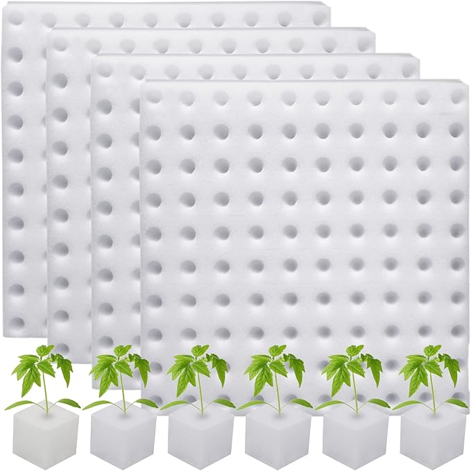 400 PCS Hydroponic Sponge Planting Tool Square Seedling Sponges Greenhouse Hydroponic Sponges Hydroponic Vegetable Planting Sponge for Small Bud Growth