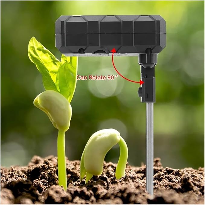 Soil PH Tester,Digital Soil Tester PH/Fertility/Moisture/Sunlight/Air Humidity/Temp Soil PH Meter for Gardening for Garden,and House/Outdoor Plants
