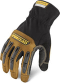 Ironclad Ranchworx Work Gloves RWG2, Premier Leather Work Glove, Performance Fit, Durable, Machine Washable, RWG2-02-S, Brown/Black, Small (Pack of 1)