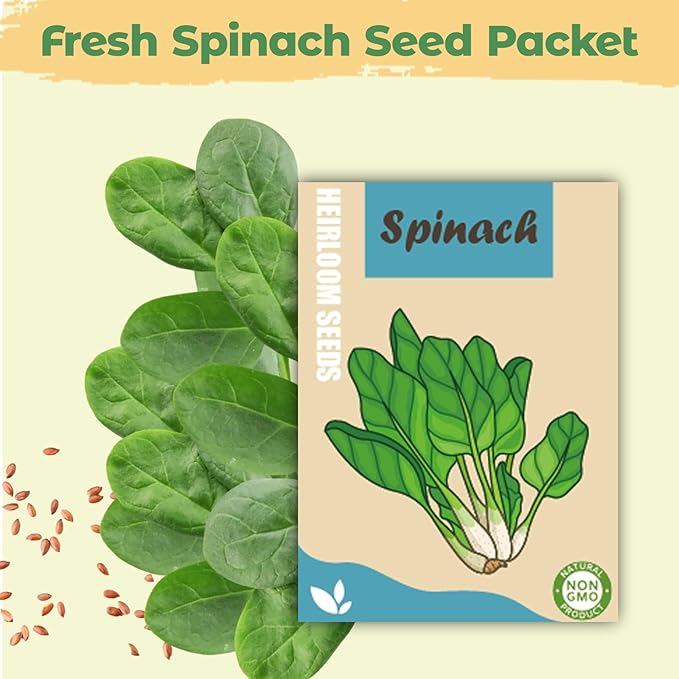 8-Pod Spinach Seed Pod Kit for Aerogarden, Includes Spinach Seeds - Universal Hydroponic Pods Indoor Gardening Supplies (8-Pod)
