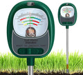 Soil Tester, Soil Moisture Meter/Soil pH Meter/Sun-Light/Fertility for Gardening, Large Dial Soil pH Tester Plant Water Meter for Indoor&Outdoor Garden,Farm Soil Test Kit-GrassGreen