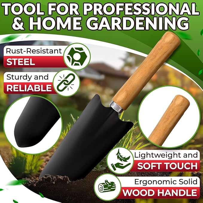 10 Pcs Gardening Tools for Women – Ergonomic Lightweight Metal Garden Tools Set with Convenient Organizer Handbag – Easy Handling for Outdoor Plant Care | Gardening Gifts for Women for Home Use