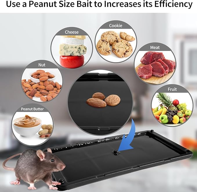 LULUCATCH Super Glue Traps 600 Pack for Mice & Snakes, Larger, Heavier Sticky Traps with Non-Toxic Glue. Sticky Mouse Traps Indoor, Easy to Set, Pet Safe Pest Control