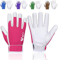 Work Gloves Gardening Breathable Rigger Palm Gardening Gloves Ladies Mens Gripper Utility Leather Thorn Proof