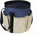 BLIRITEL Garden Tool Organizer, Waterproof Garden Tool Tote Bag with 6 Side Pockets, Outdoor Gardening bucket Bag with Thickened Base and Comfortable Carry Handles (Navy Blue)