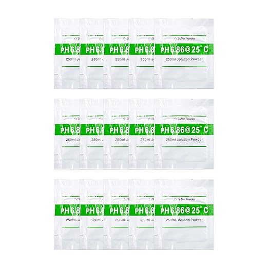 15 Pack 6.86 pH Calibration Solution pH Buffer Powder for Precisely and Easily Calibrated pH Meter/Pen/Tester, pH Calibration Packets